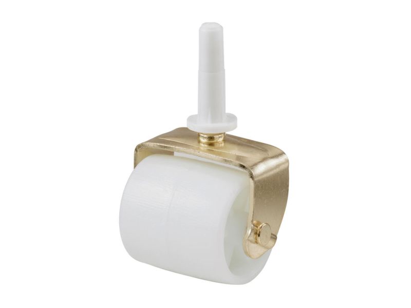 2-1/8-Inch White Bed Rollers with Stem and Socket, 2-Pack