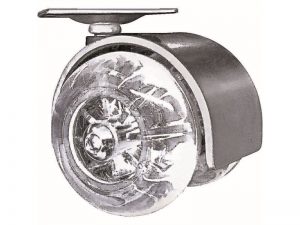 2-Inch Clear Designer Casters, Twin-Jewel