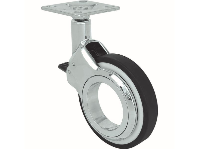 2.4-Inch Hub-Free Desginer Casters, Vacant w/Brake