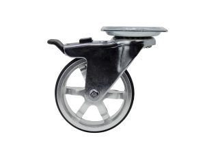 3-Inch Mag Designer Casters, Chrome Bling w/Brake