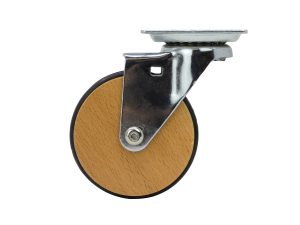 3-Inch Wood Designer Casters, Wooden Trunk