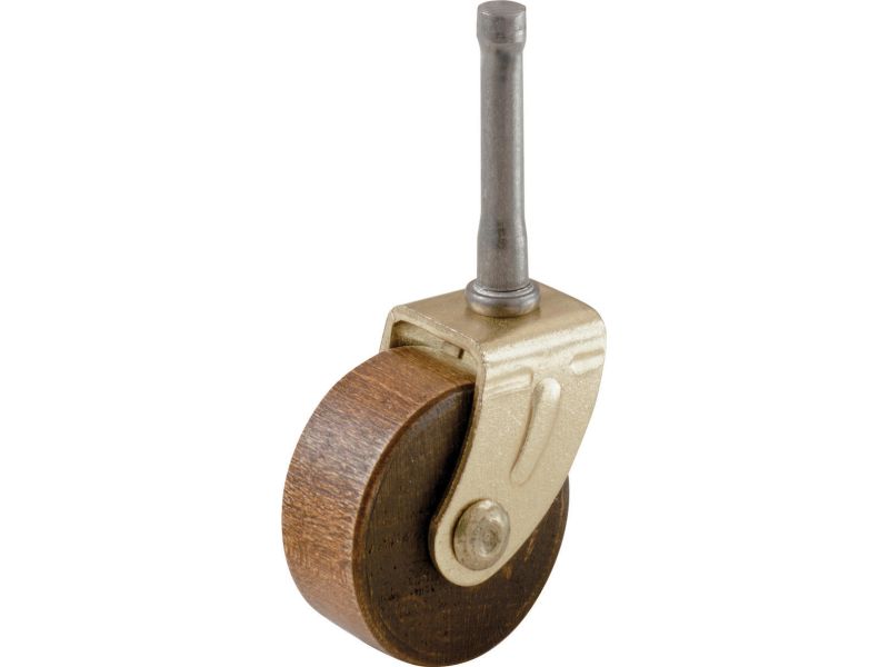 1-5/8-Inch Designer Wood Wheel Casters, 2-Pack