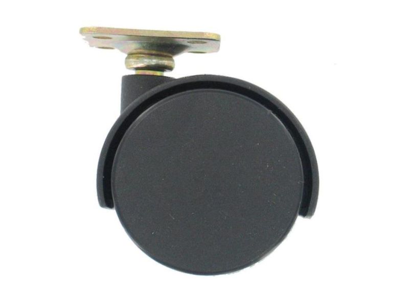 2-Inch Office Chair Plate Caster, Twin Wheel, 1-Pack