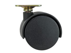 2-Inch Office Chair Plate Caster, Twin Wheel, 2-Pack
