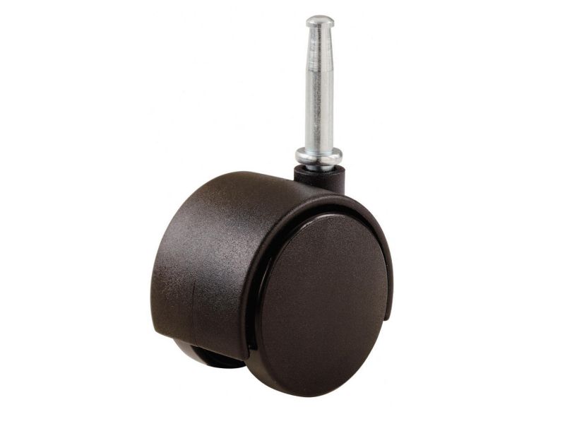 2-Inch Office Chair Stem Caster, Twin Wheel w/ Soft Tread, 2-Pack