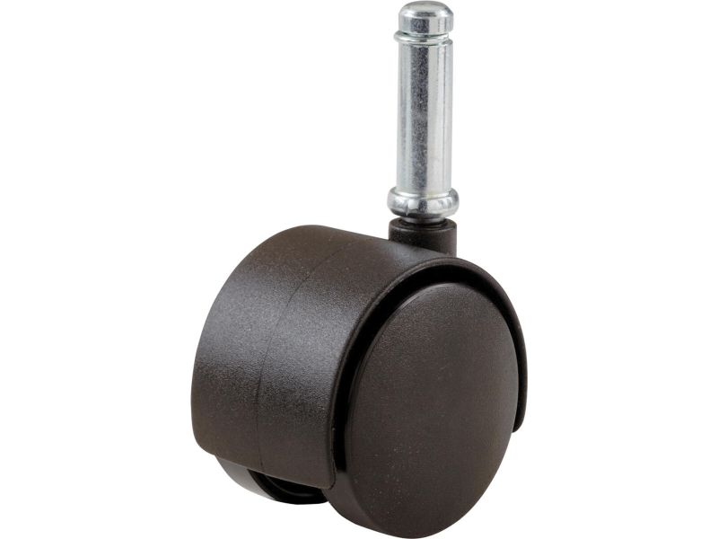 2-Inch Office Chair Stem Caster, Twin Wheel, 1-Pack