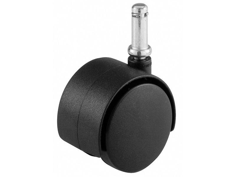2-Inch Office Chair Stem Caster, Twin Wheel, 2-Pack