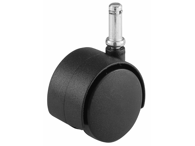 2-Inch Office Chair Stem Caster, Twin Wheel, 24-Pack