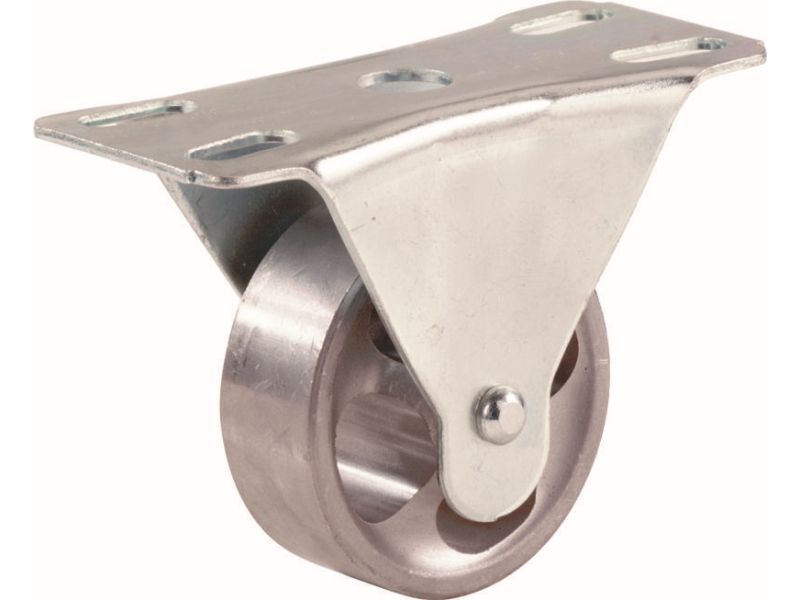 2-1/2-Inch Cast Iron Rigid Plate Caster, 175-lb Load Capacity