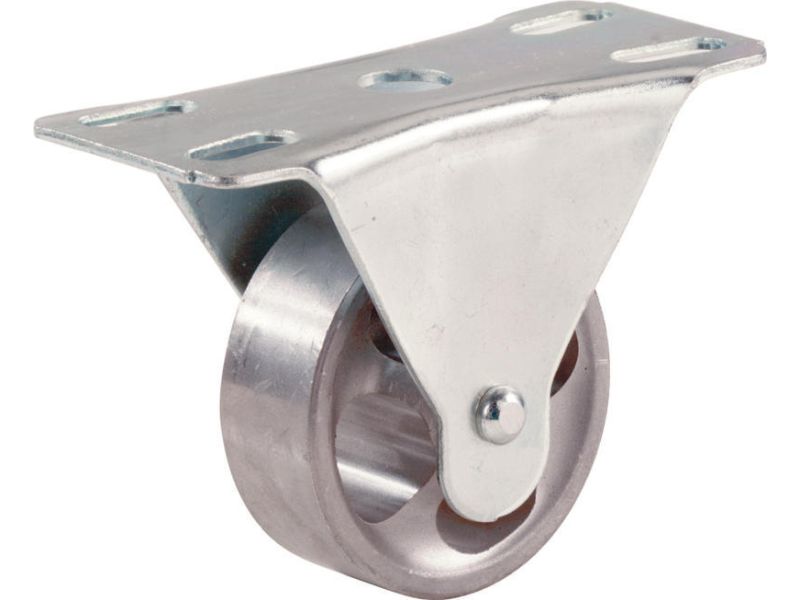 2-Inch Rigid Plate Cast Iron Caster, 125-lb Load Capacity