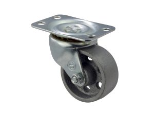 2-Inch Swivel Plate Cast Iron Caster, 125-lb Load Capacity