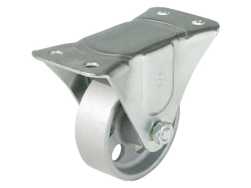 3-Inch Rigid Cast Iron Caster, 250-lb Load Capacity