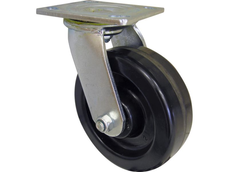6-Inch Phenolic Swivel Plate Caster, 840-lb Load Capacity