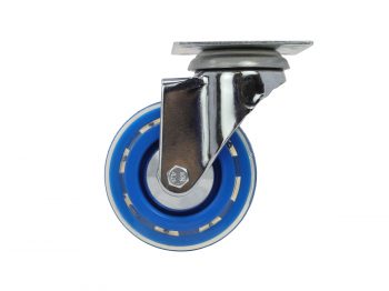 5-Inch Swivel Plate Polyamide Caster with Brake, 440-lb Load Capacity