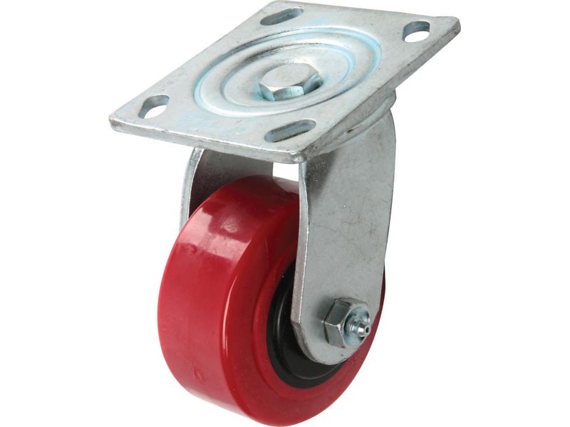 4-Inch Polyurethane Swivel Caster, 600-lb Load Capacity