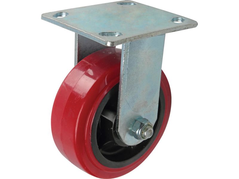 5-Inch Polyurethane Rigid Caster, 750-lb Load Capacity