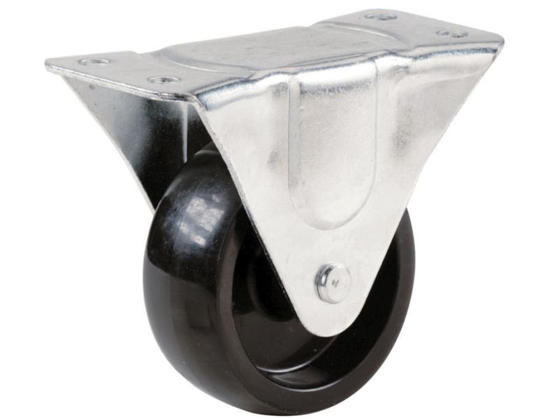 2-Inch Rigid Plate Polypropylene Caster, 125-lb Load Capacity