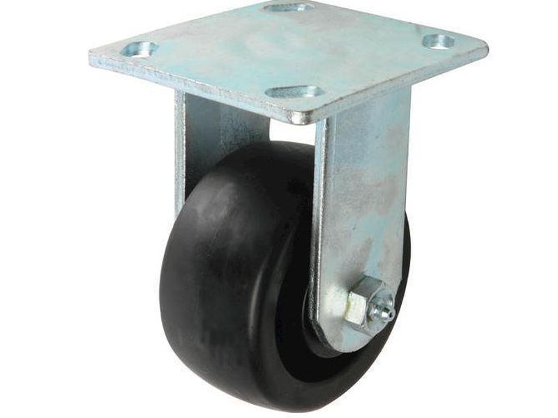 4-Inch Polypropylene Rigid Caster, 400-lb Load Capacity