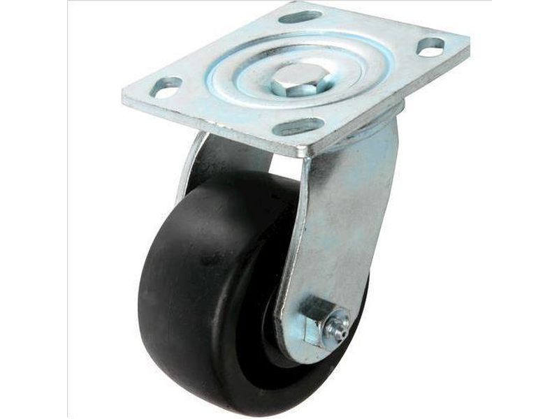4-Inch Polypropylene Swivel Caster, 400-lb Load Capacity
