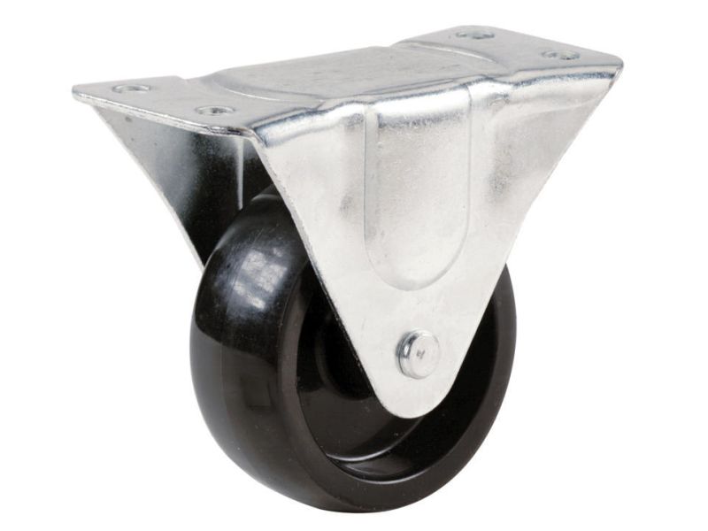 4-Inch Polypropylene Wheel Rigid Plate Caster, 255-lb Load Capacity