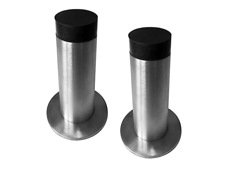 Versatile Wall Or Floor Mount Door Stop, 2 Pack