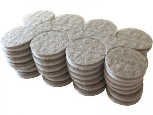 1-Inch Self-Adhesive Felt Commercial Grade, 48-Count, Beige