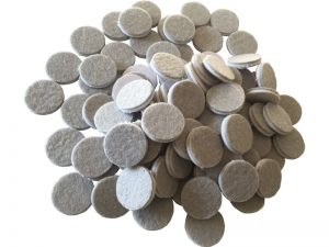 1-Inch Self-Adhesive Felt Commercial Grade, 96-Count, Beige