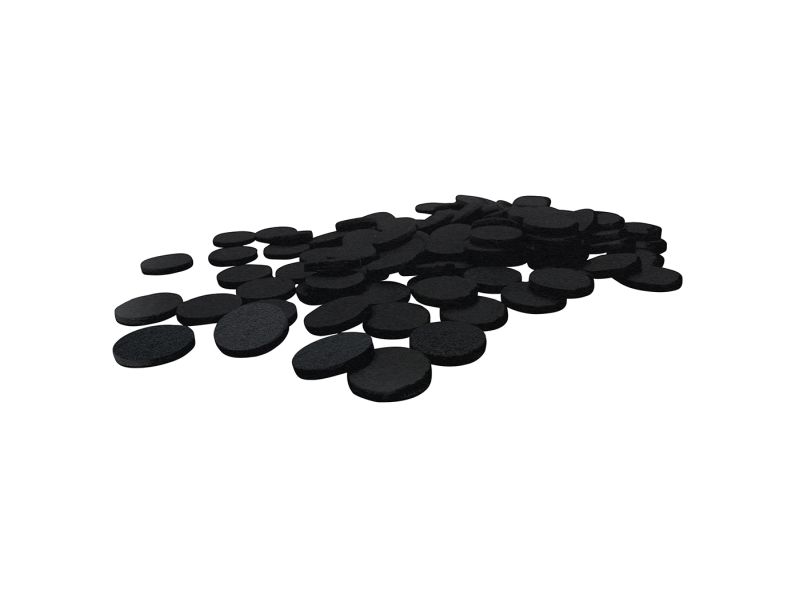 Felt So Good Self Adhesive Felt Furniture Pads, 1��, Black, 100-Count