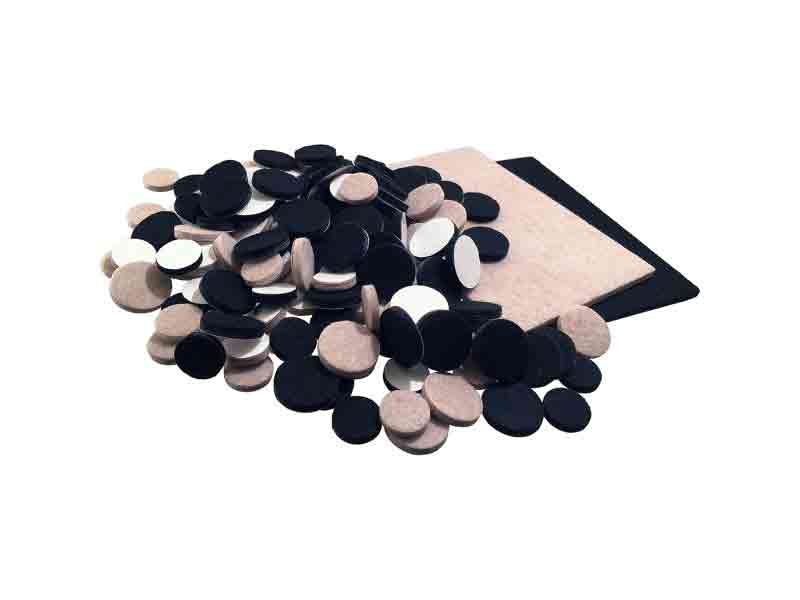 Felt So Good Self Adhesive Felt Furniture Pads, Multi-pack, Black & Beige, 130-Count