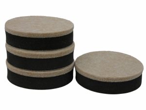 2-1/2-Inch Reusable, Round, Heavy Duty FeltGard Slider Pads, 4-Pack
