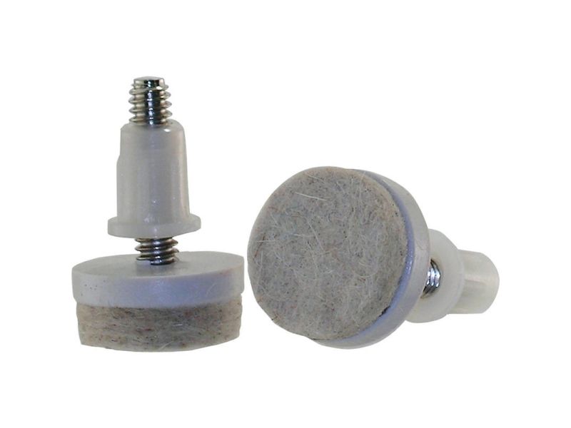 1-1/2-Inch Felt Gard Threaded Stem Furniture Glides, 1/4-Inch Stem Diameter, 4-Pack