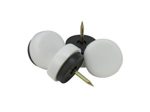 1-1/8-Inch Nail On Cushioned Furniture Glides, Plastic Base, 4-Pack