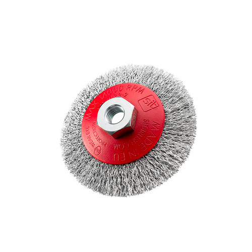 Steel Crimped Conical Brush- 95mm x M10 1PC