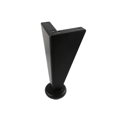 Black Steel Angled Corner Furniture Leg