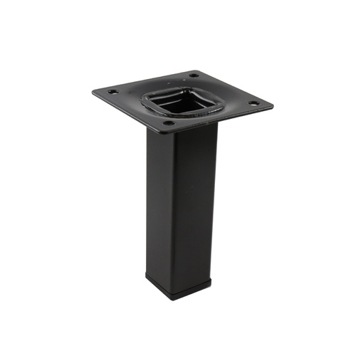 Black Square Tube 25x25x150mm Furniture Leg