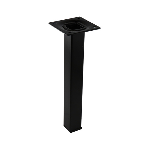 Black Square Tube 25x25x200mm Furniture Leg
