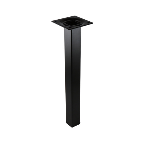Black Square Tube 25x25x250mm Furniture Leg