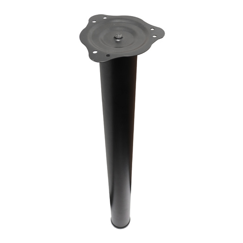 Black Round Adjustable 60x710mm Furniture Leg