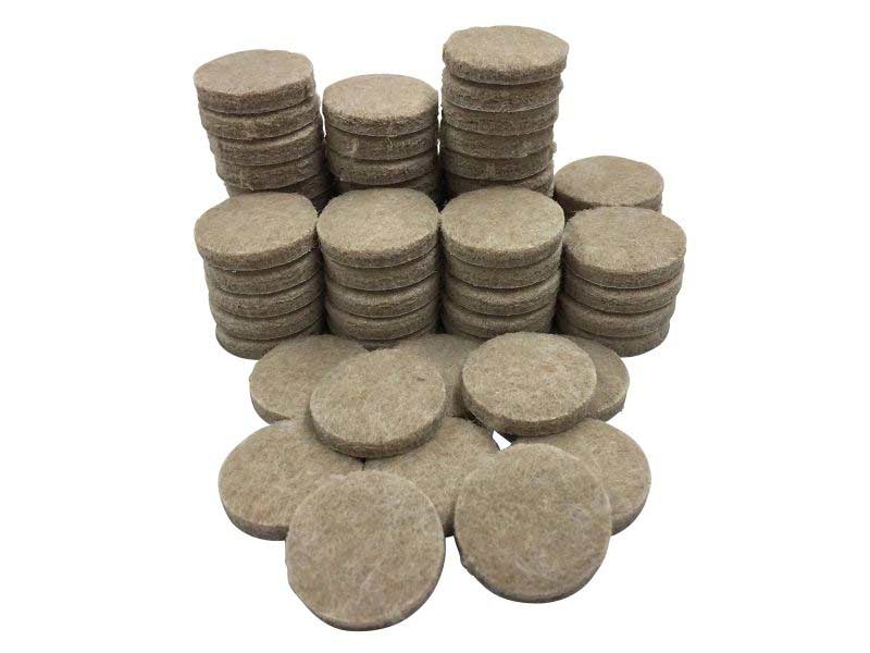 1-Inch Heavy Duty Self-Adhesive Felt Furniture Pads, 160-Count, Beige