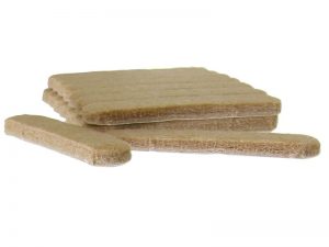 1/2-Inch x 2-5/8-Inch Heavy Duty Self-Adhesive Felt Furniture Strips, 16-Count