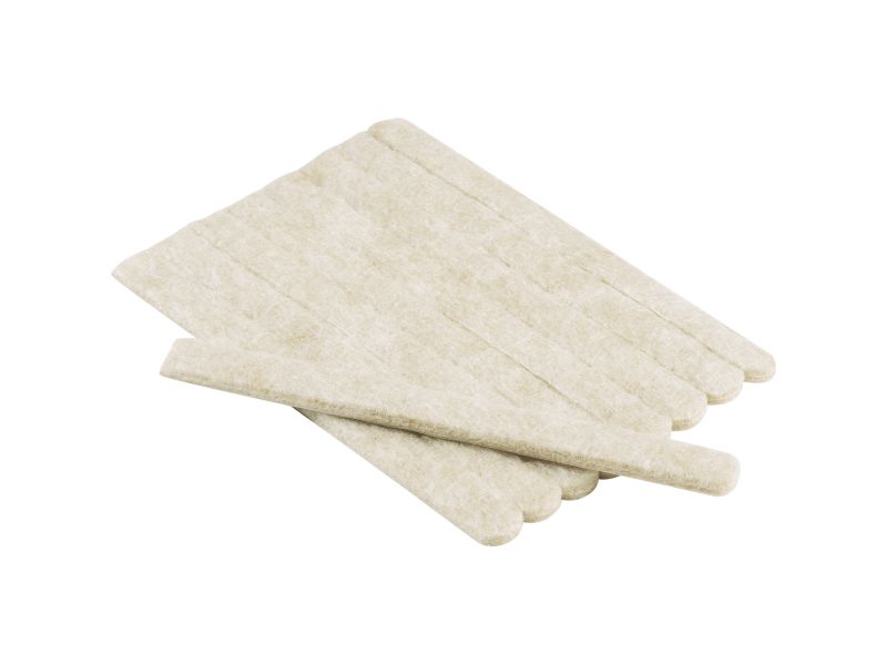 1/2-Inch x 6-Inch Heavy Duty Self-Adhesive Felt Furniture Strips, 9-Pack, Beige