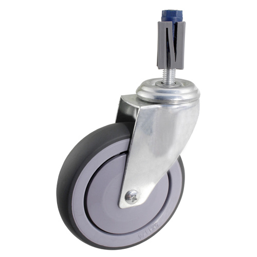 125mm Grey Rubber Castors 100kg 1PC