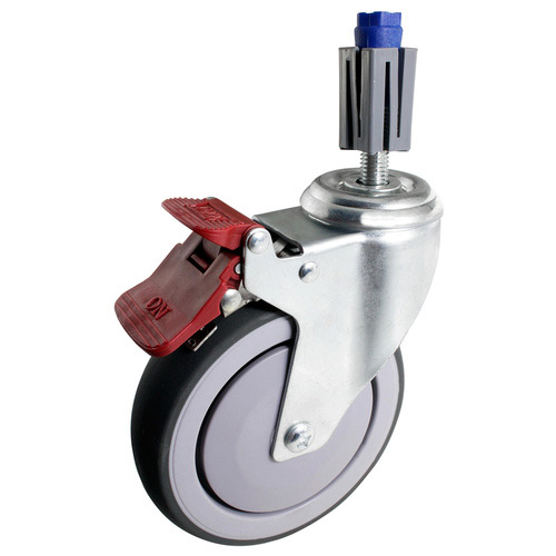 125mm Grey Rubber Castors 100kg 1PC