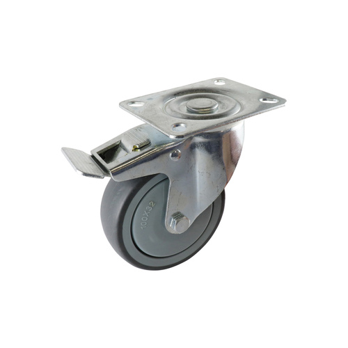 100mm Grey Rubber Castors 100kg 1PC