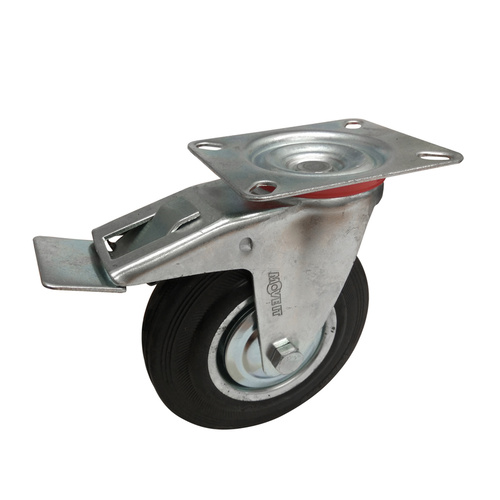 125mm Black Rubber Castors 100kg 1PC