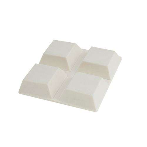 Feltgard 19x19mm White Adhesive Square Bumpers 6PC
