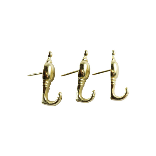 Push Pin Hanger Drywall Hangers - Brass 3
