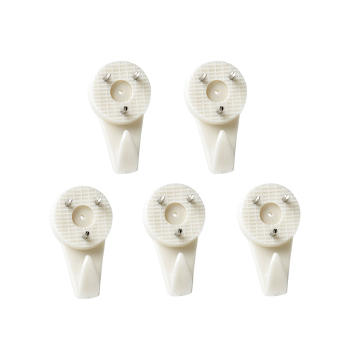 30 ABS Utility Hooks - White 5PCS