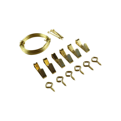 Picture Hanging Kits - Brass 1 Kit