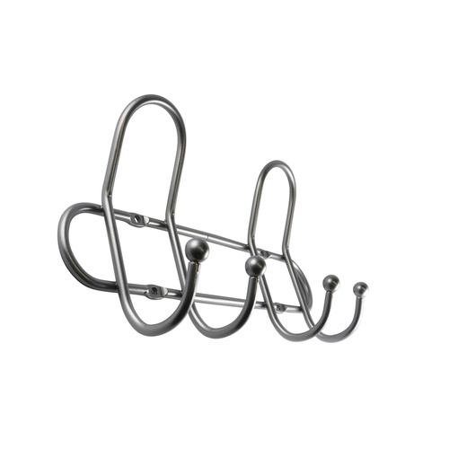 4 Hook Rails - Satin chrome 1PC